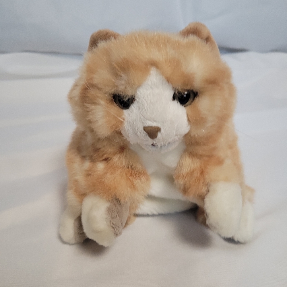 Folkmanis Orange Tabby Cat Plush Hand Puppet 8"